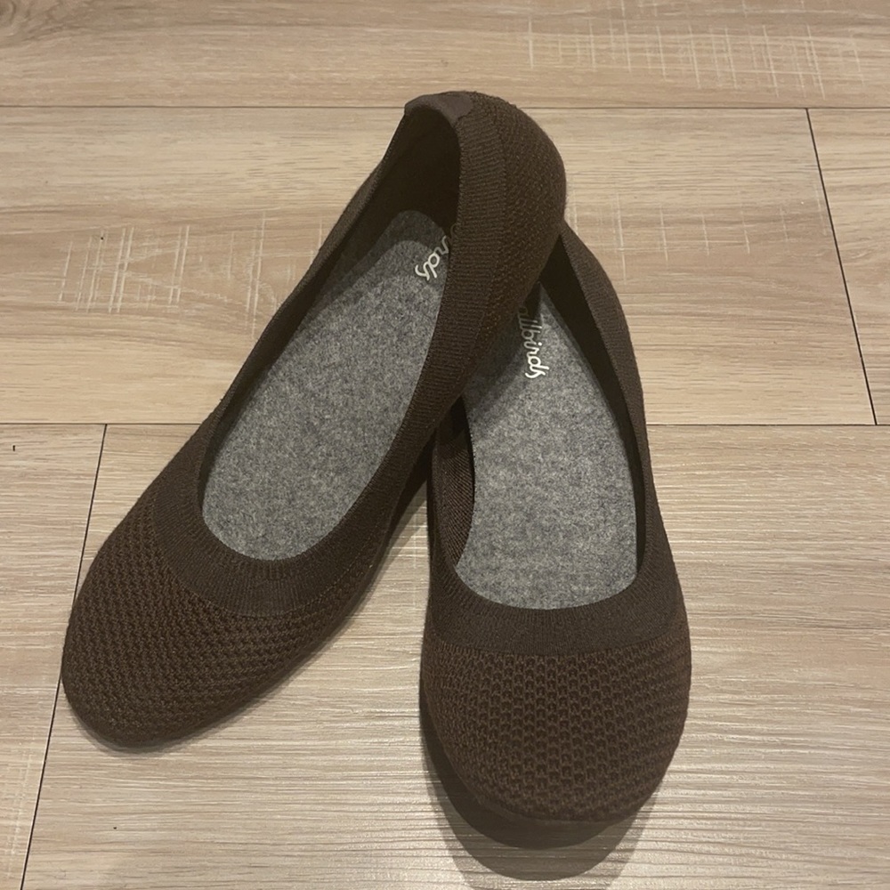 Allbirds chocolate brown flats size 8.5